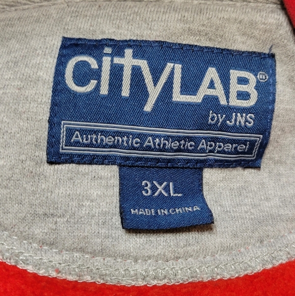 CityLab Men's Size 3XL Full Zip Red Thick/Heavy Hoodie - Picture 5 of 5